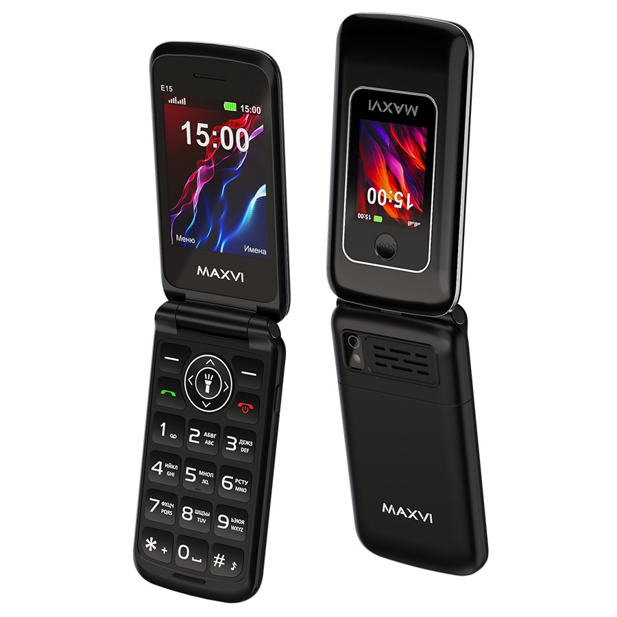 Изображение Мобильный телефон MAXVI E15,черный