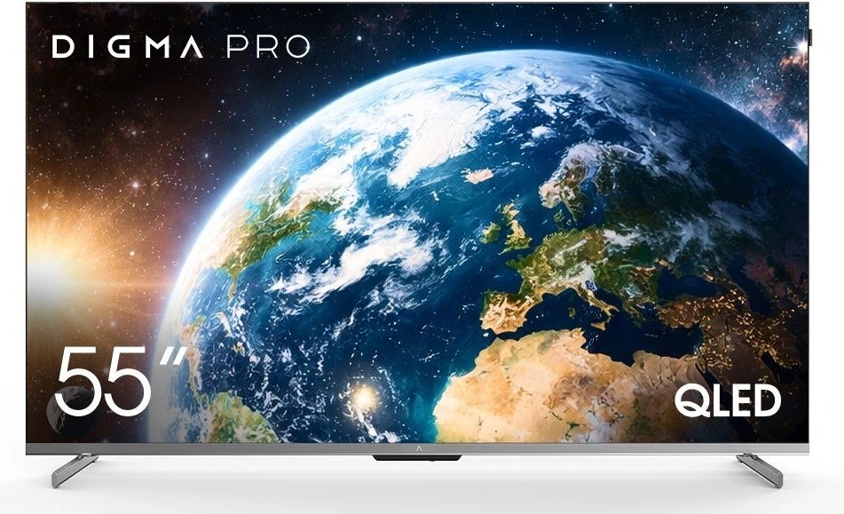 Изображение Телевизор Digma PRO QLED 55D 55" HDR, 4K Ultra HD Smart TV серый, черный