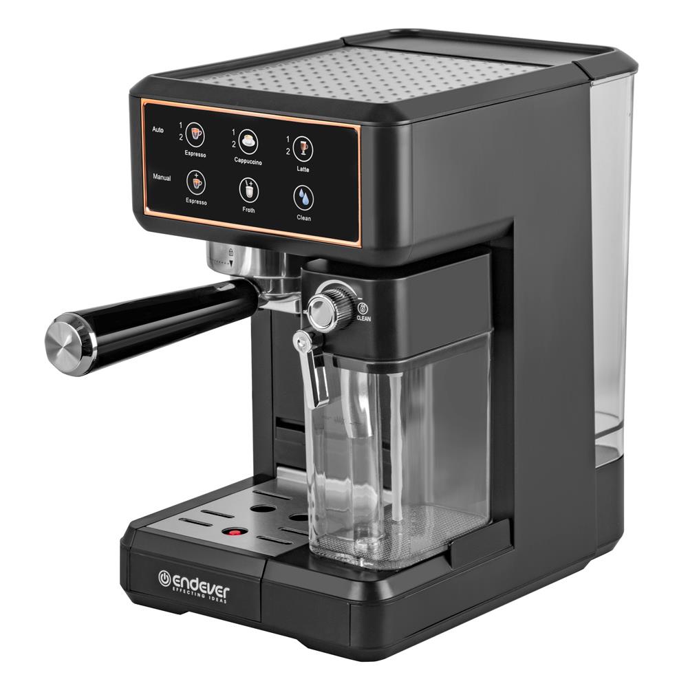 Изображение Кофеварка Endever Costa-1091, объем-1,8л, цвет черный/стальной (рожковая/1,8 л /1350 Вт )