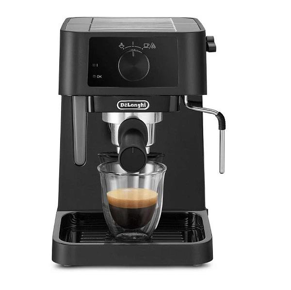 Изображение Кофеварка DeLONGHI EC230.BK черн/серебр (рожковая//1100 Вт )