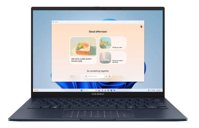 Изображение Ноутбук Asus UX3405CA Zenbook 14 (Intel 255H 2000 МГц/ SSD 1024 ГБ  /RAM 16 ГБ/ 14" 2880x1800/VGA встроенная/ Без ОС) (90NB14W1-M01PN0)