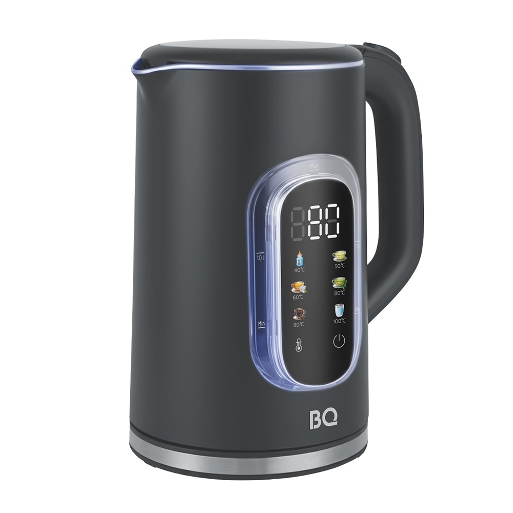 Изображение Электрический чайник BQ KT1063DW (2200 Вт/1,7 л /металл, пластик/серый)