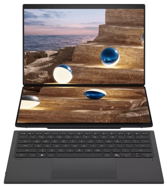 Изображение Ноутбук Asus UX8407AA Zenbook DUO (Intel 378H 2000 МГц/ SSD 2048 ГБ  /RAM 32 ГБ/ 14" 2880x1800/VGA встроенная/ Windows 11 Pro) (90NB16V1-M00VT0)