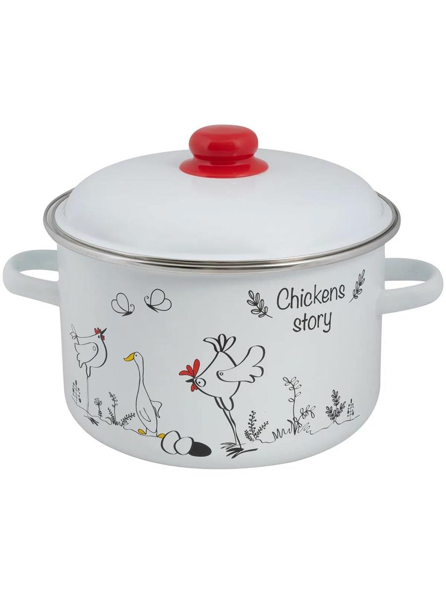 Изображение Кастрюля FOOD ATELIER 1RD221М Chickens’stories эмал цил (5,5 л )