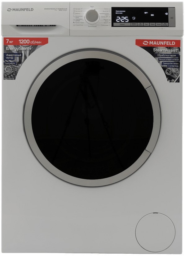 Изображение Стиральная машина MAUNFELD MFWM127WH200 ST INVERTER SLIM, белый (фронтальная, 7 кг, 1200 об/мин )